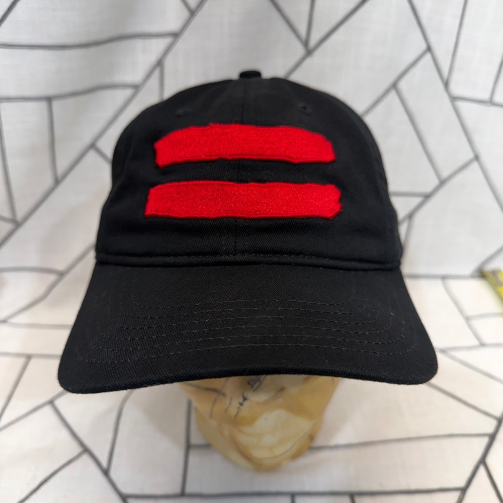 Ed Sheeran Baseball Cap OS Black Red Equals Sign Mathematics Tour Organic Cotton